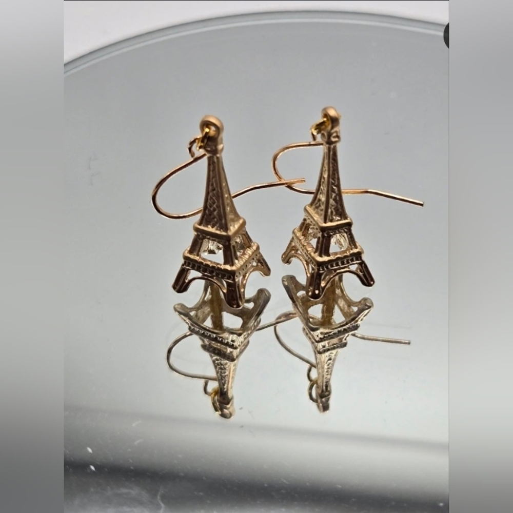 Gold Eiffel Tower Earrings
